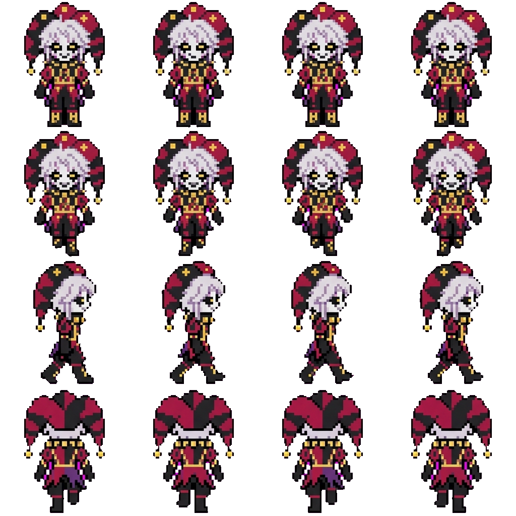 Pierrot movement sprite