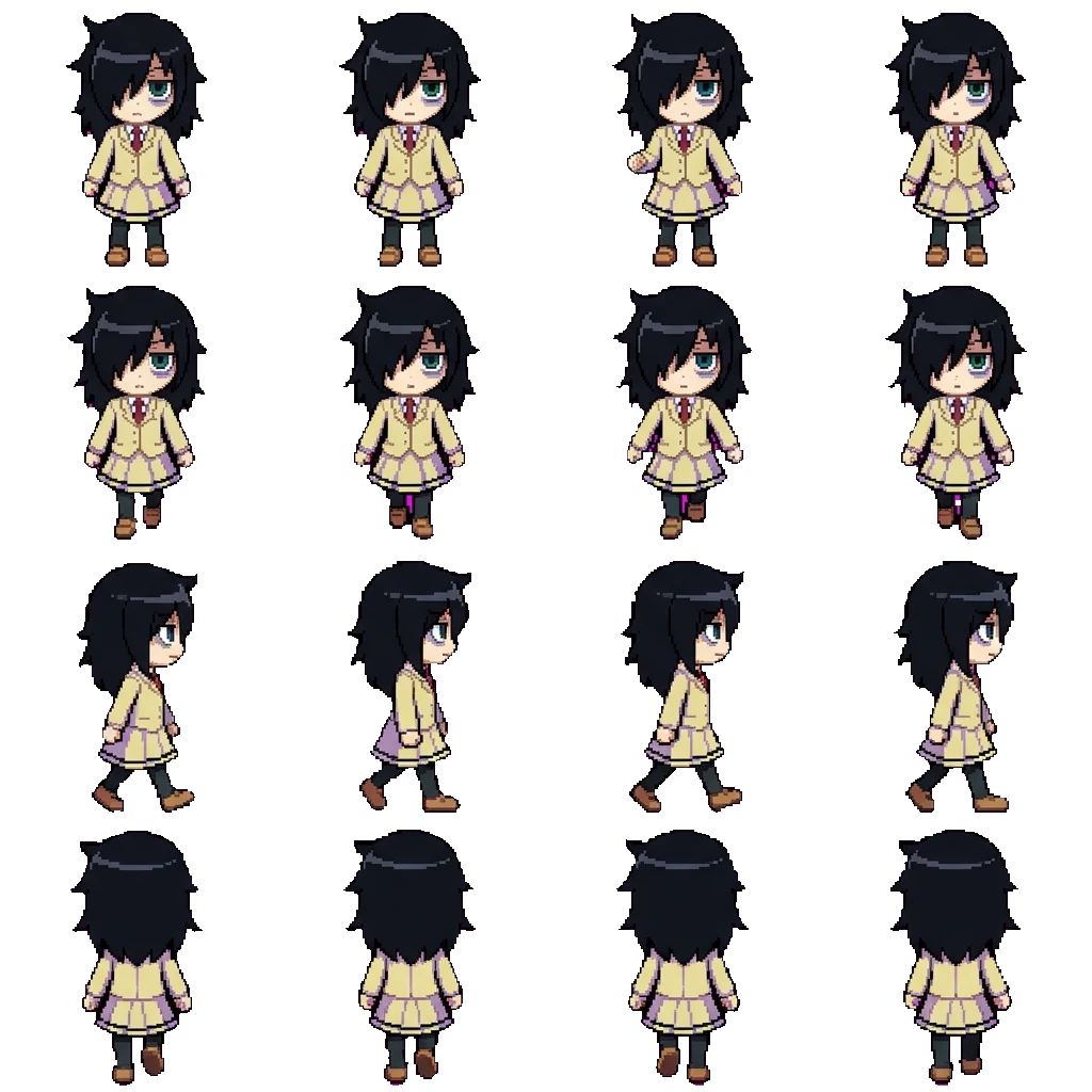 Tomoko Kuroki movement sprite