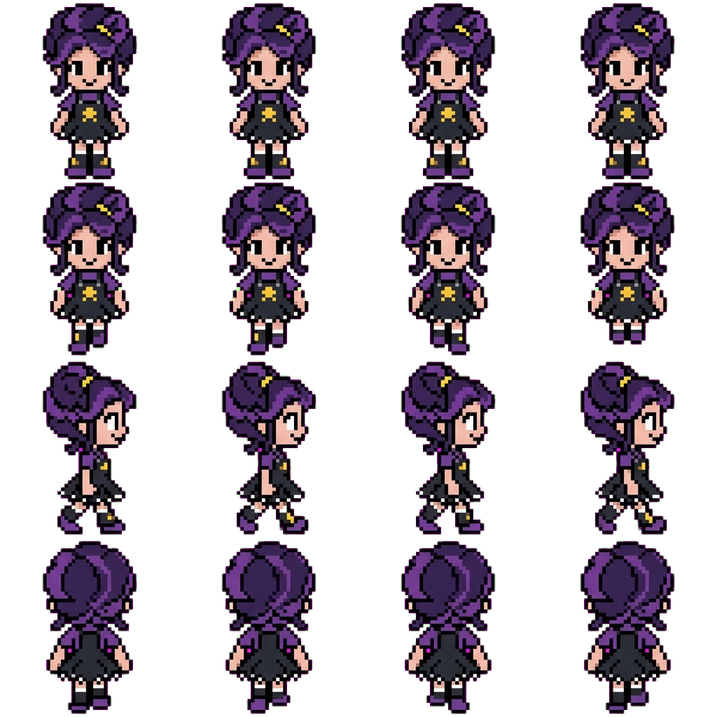 Lily Lovebraids movement sprite