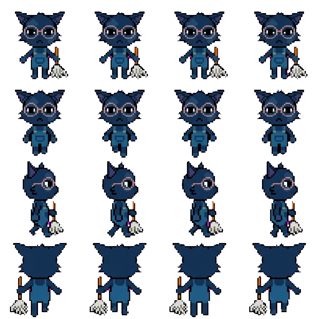 Jane the janitor movement sprite