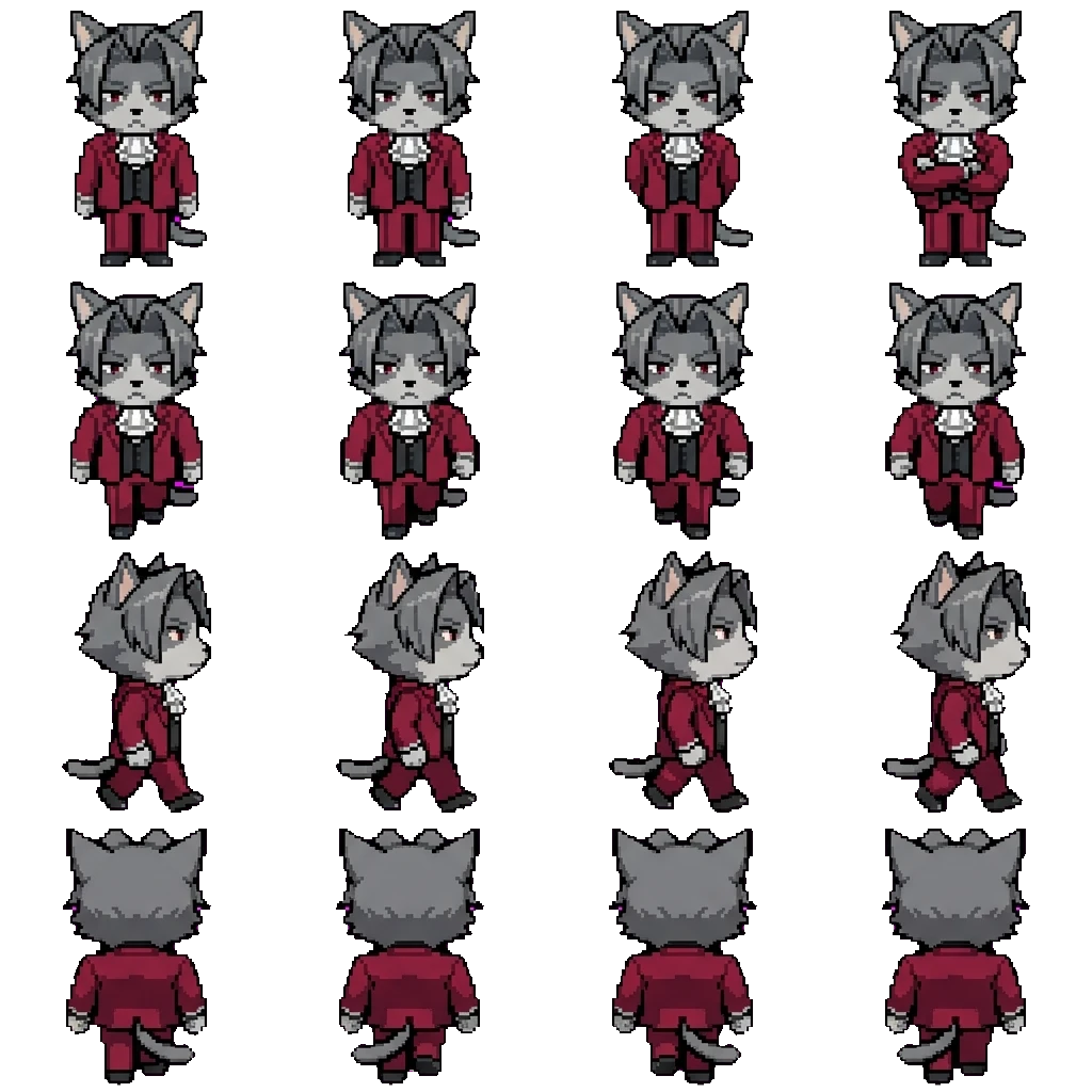 Miles Edgeworth movement sprite