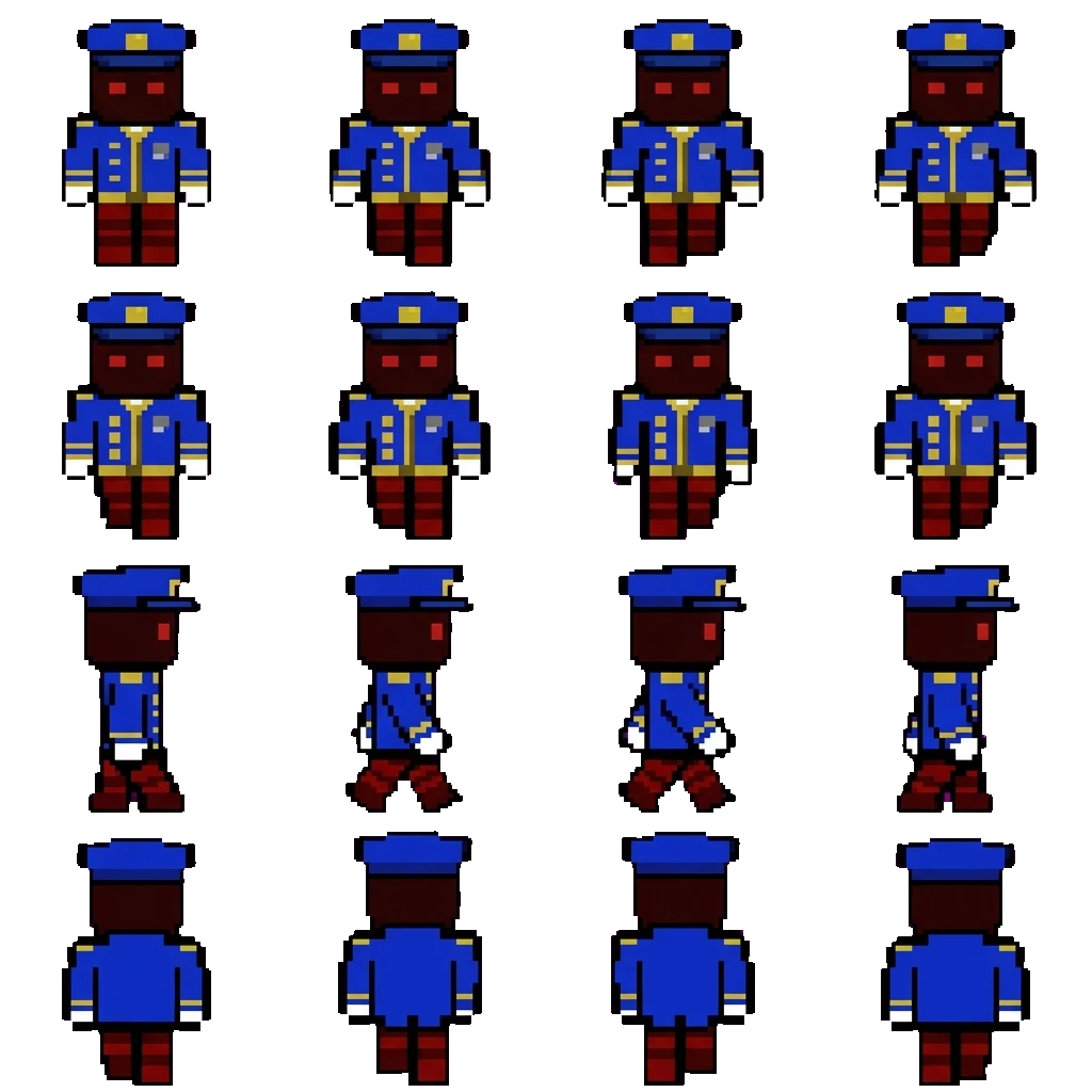 Bus driver movement sprite