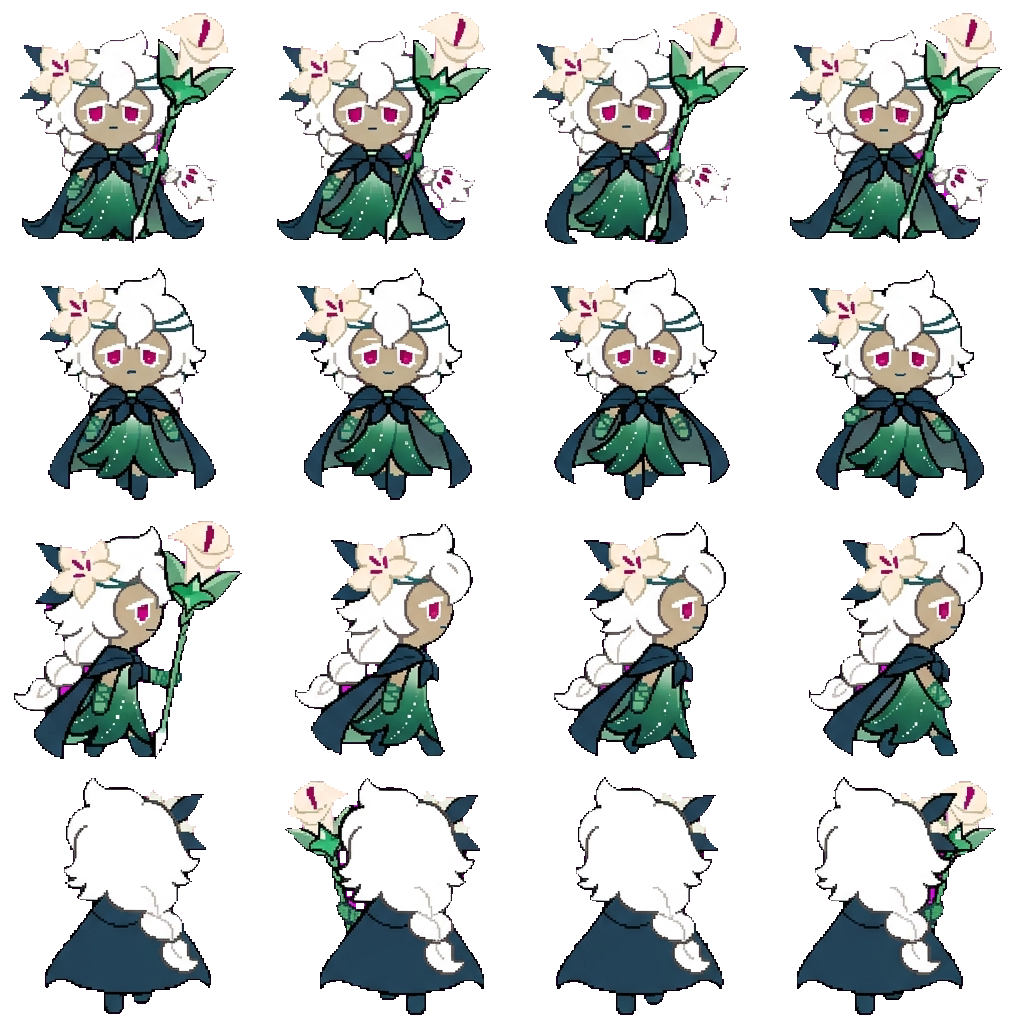 White Lily Cookie movement sprite