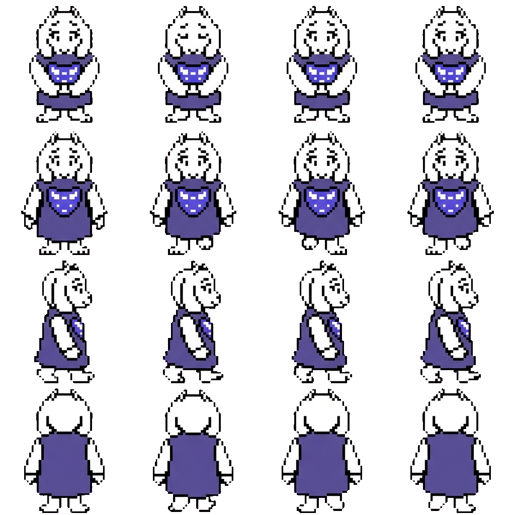 Toriel Dreemurr movement sprite