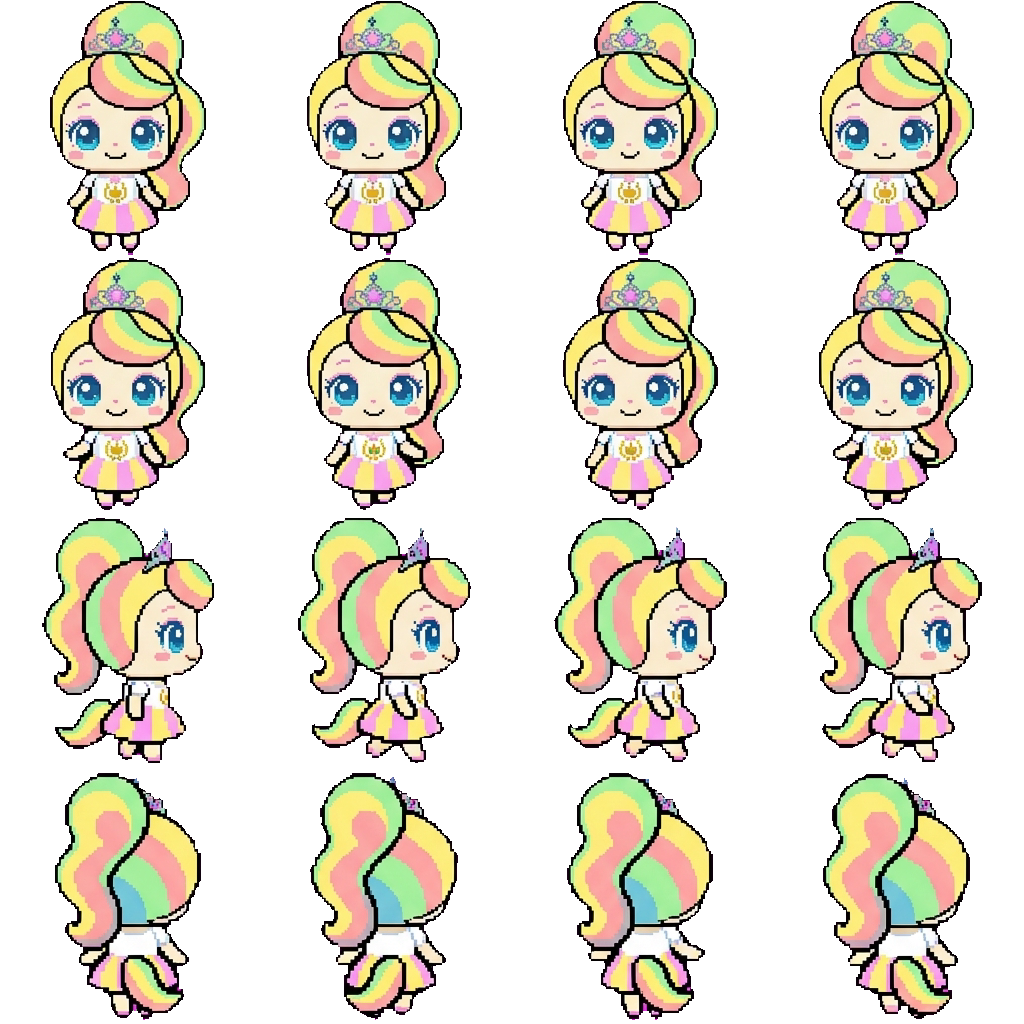 Princess Ping Rainbow movement sprite
