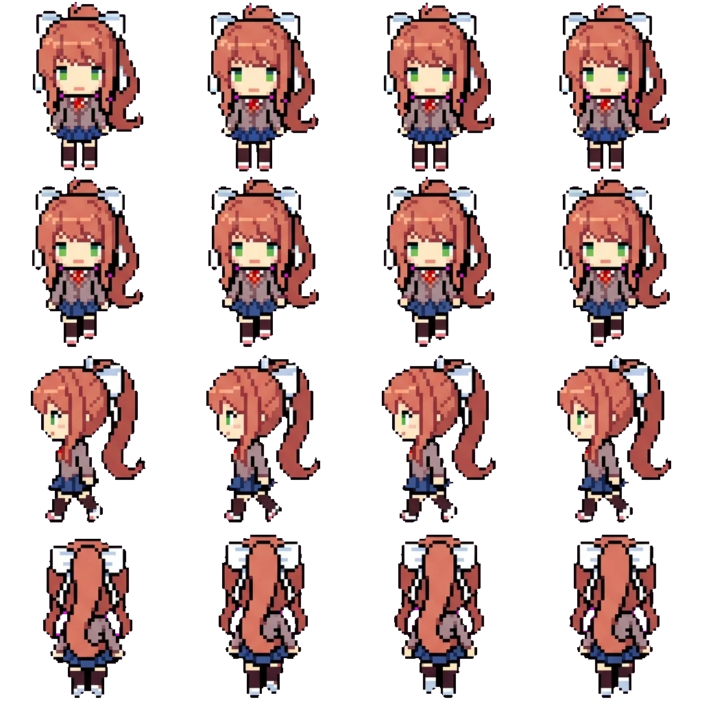 Monika movement sprite