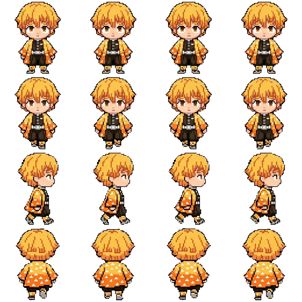 Zenitsu Agatsuma movement sprite