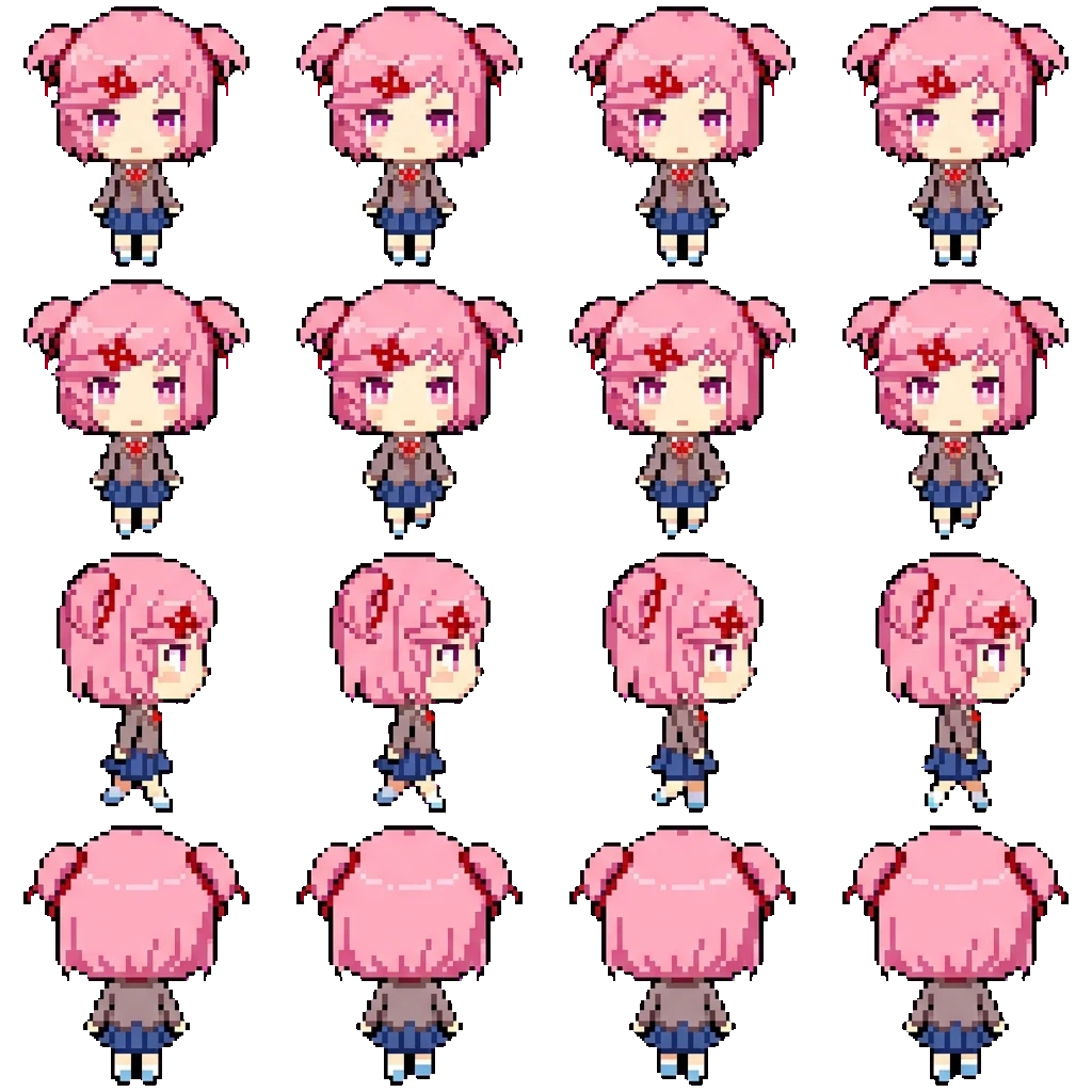 Natsuki movement sprite