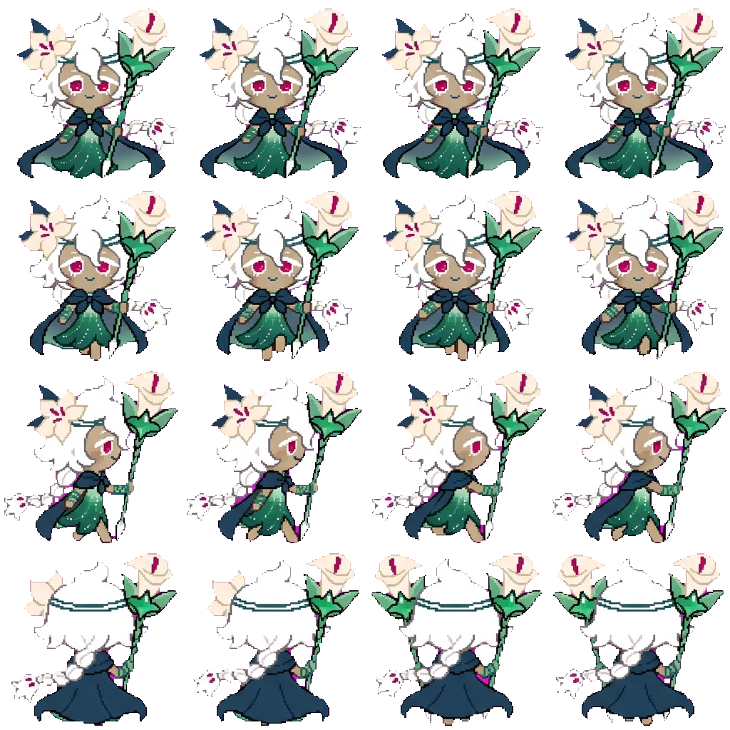 White Lily cookie movement sprite