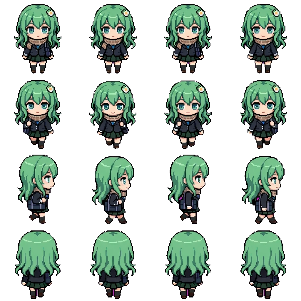Akane Kaede Kiryuu movement sprite