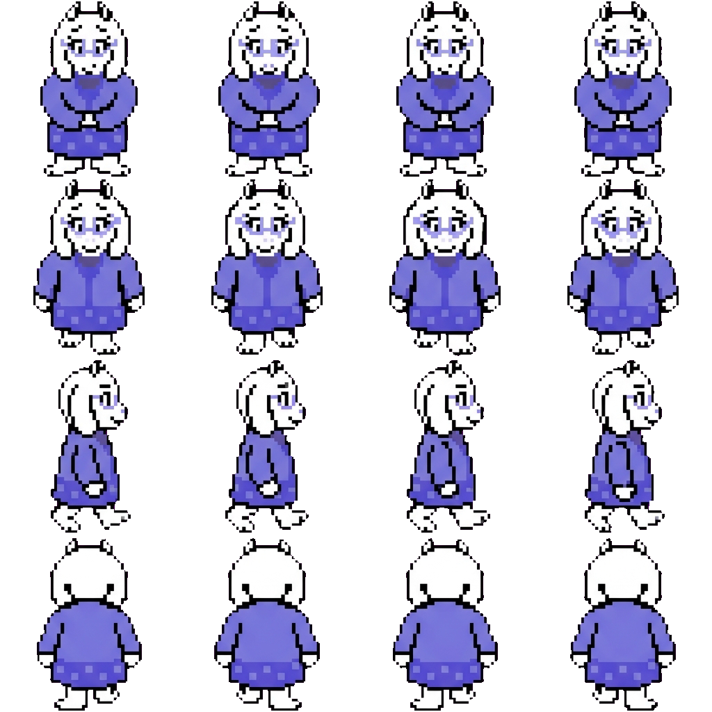 Toriel Dreemurr movement sprite