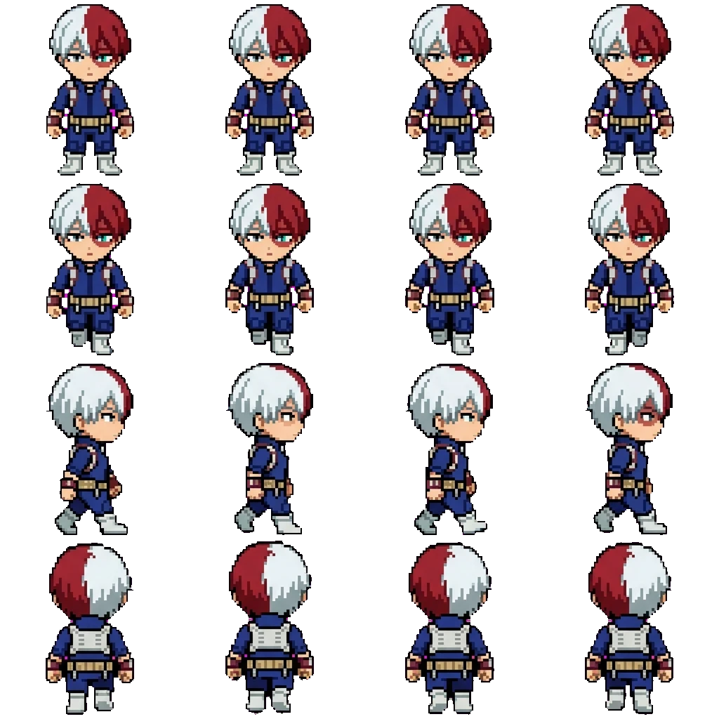 Shoto Todoroki movement sprite