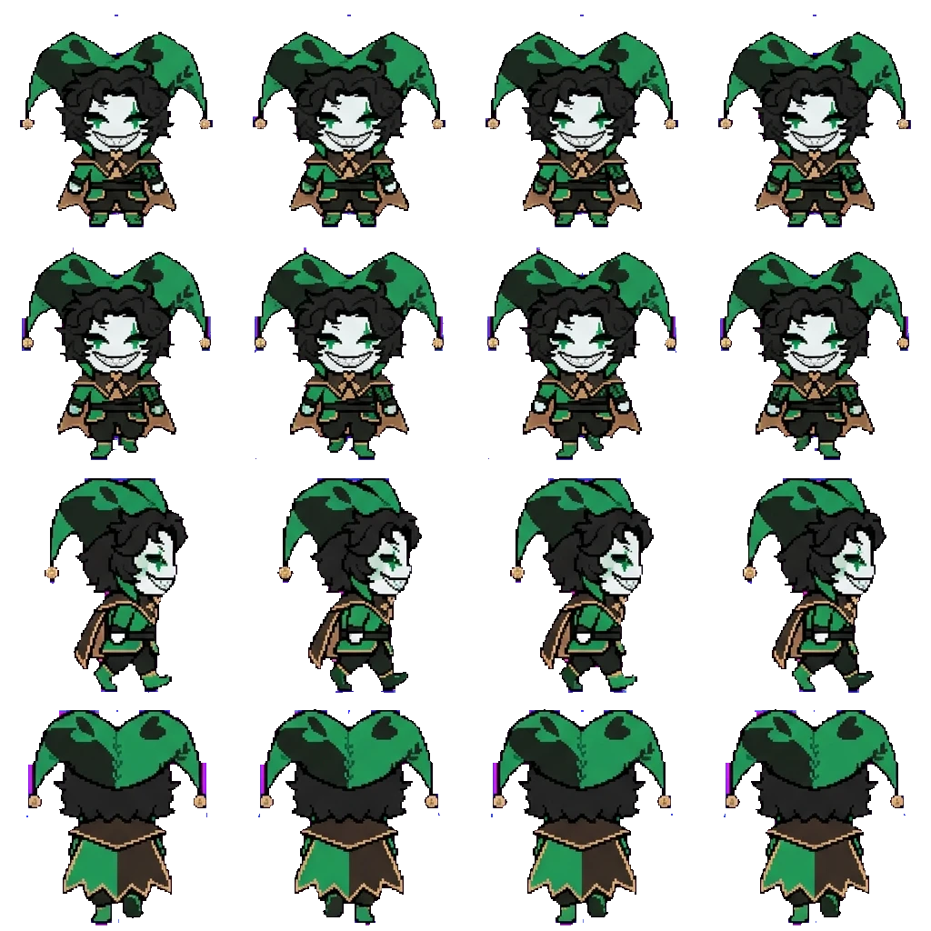 Harlequin movement sprite