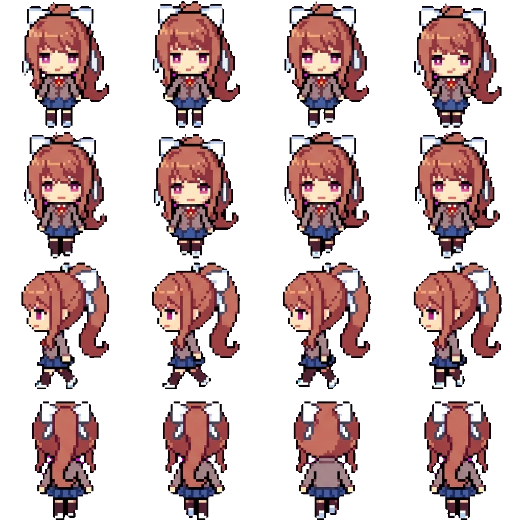 Monika movement sprite