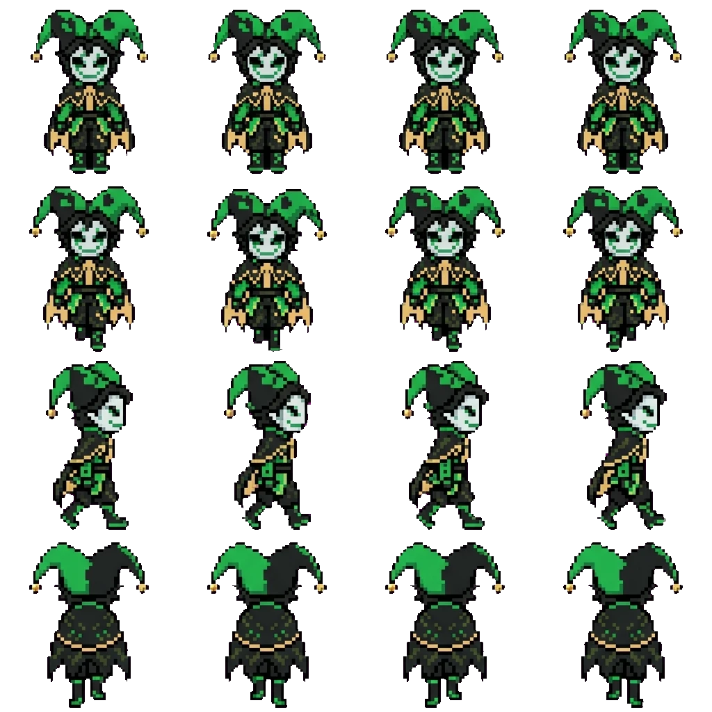 Harlequin movement sprite