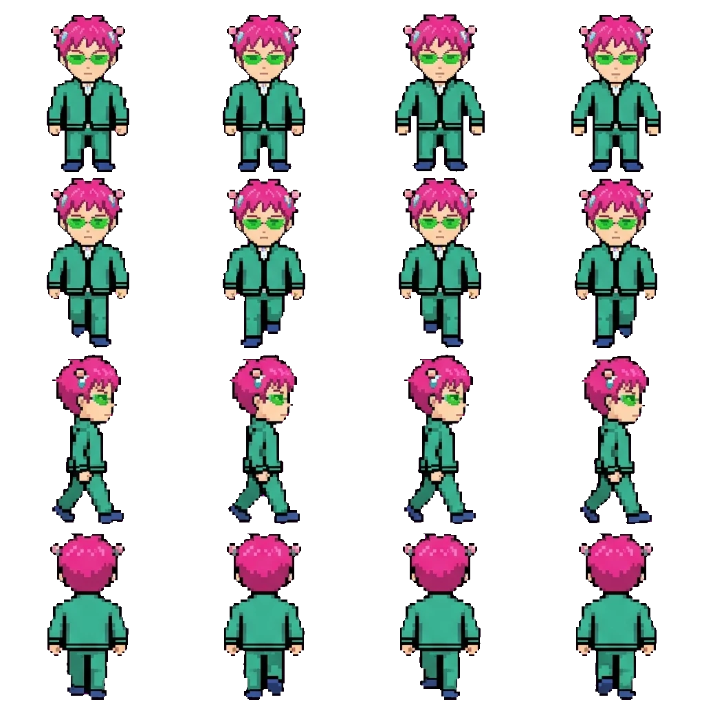 Saiki Kusuo movement sprite