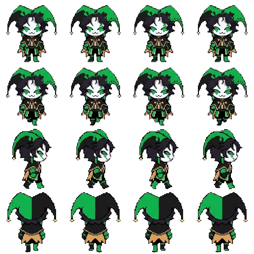 Harlequin movement sprite