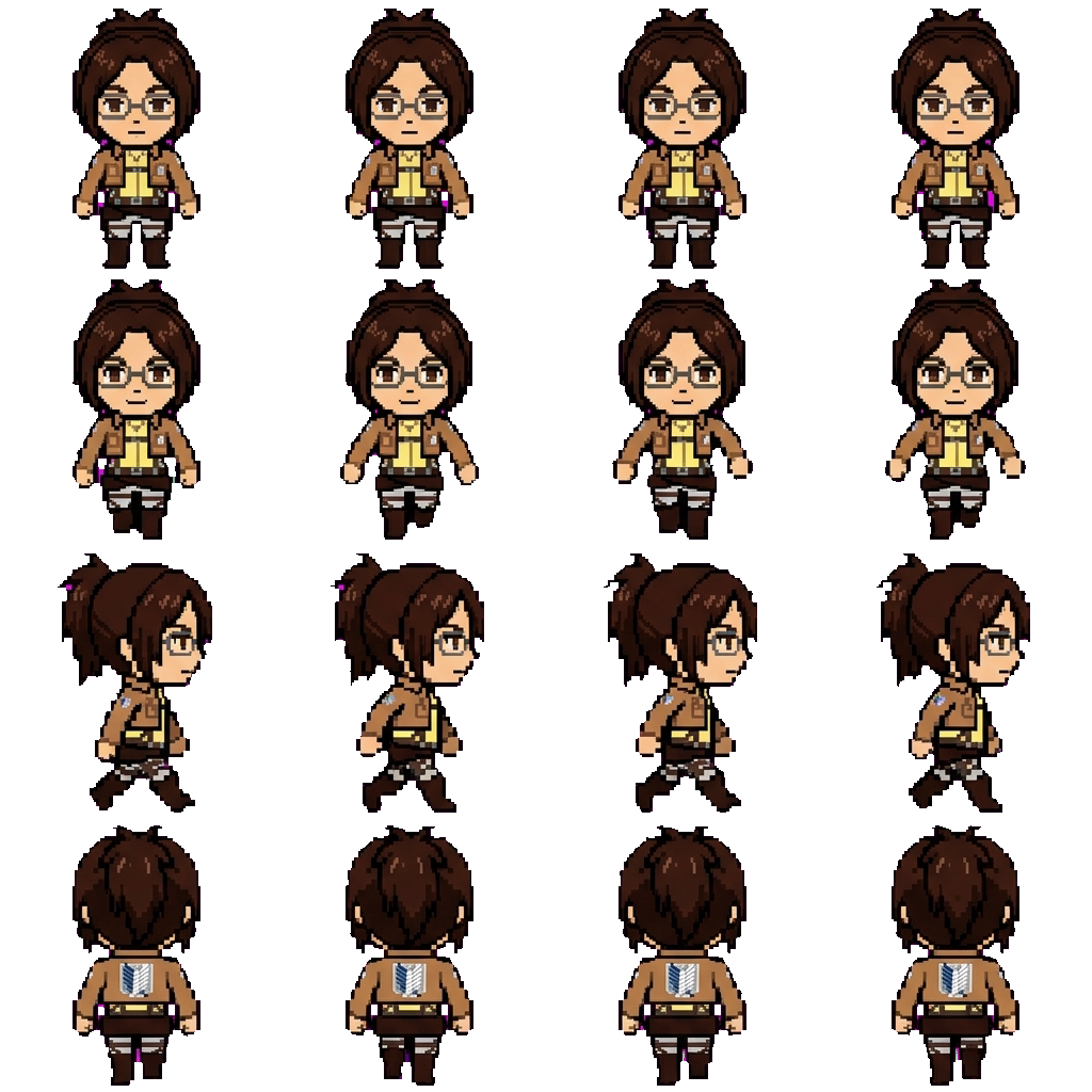 Hange Zoe movement sprite