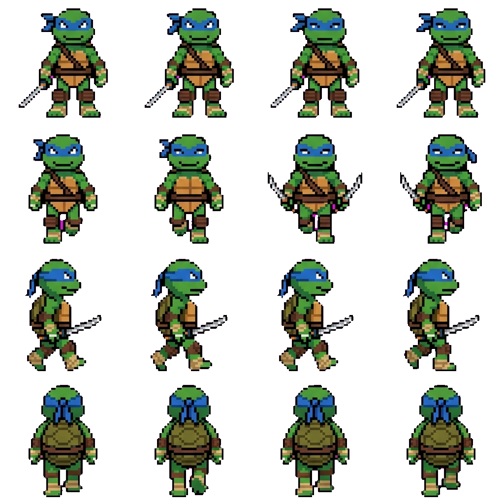 Leonardo movement sprite