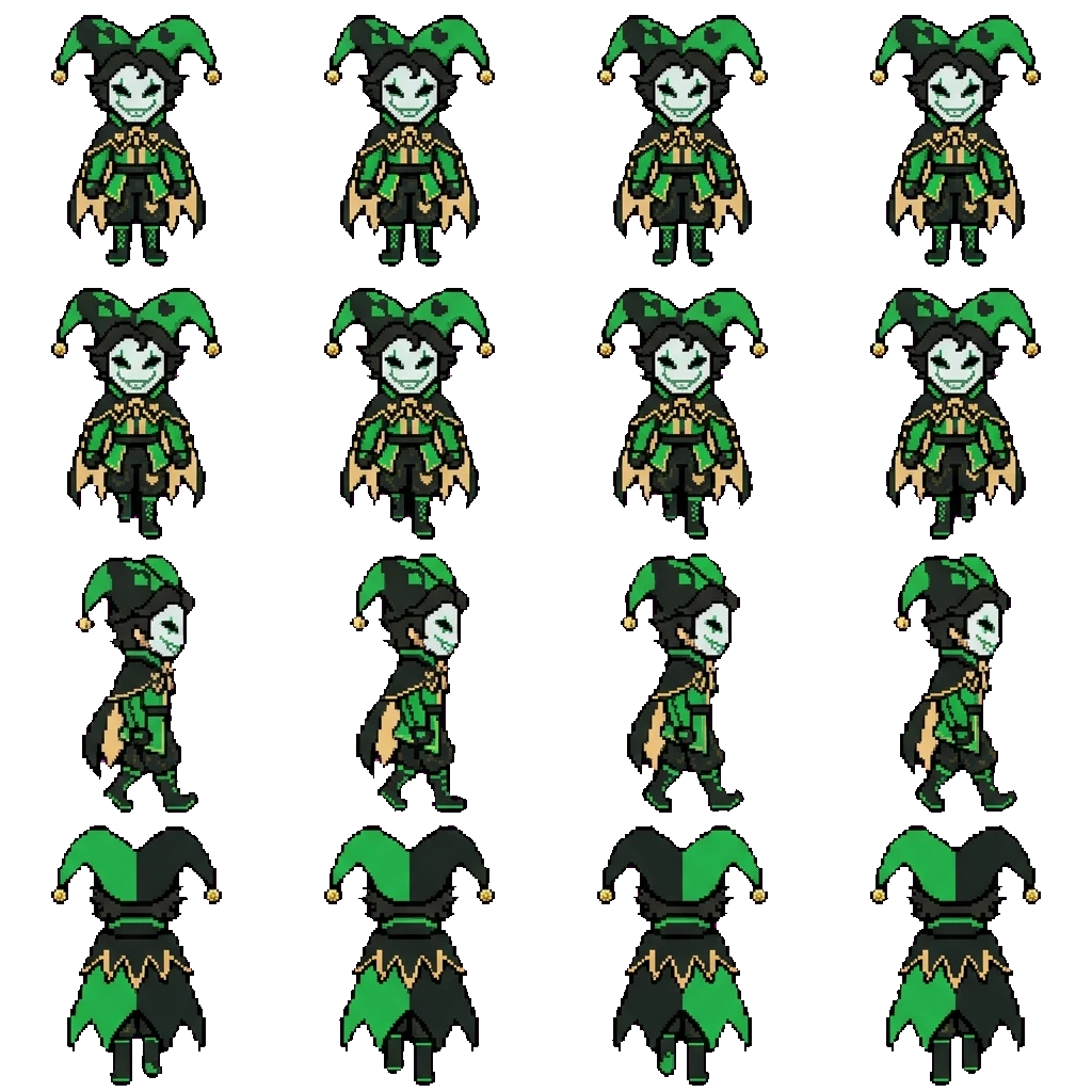 Harlequin movement sprite
