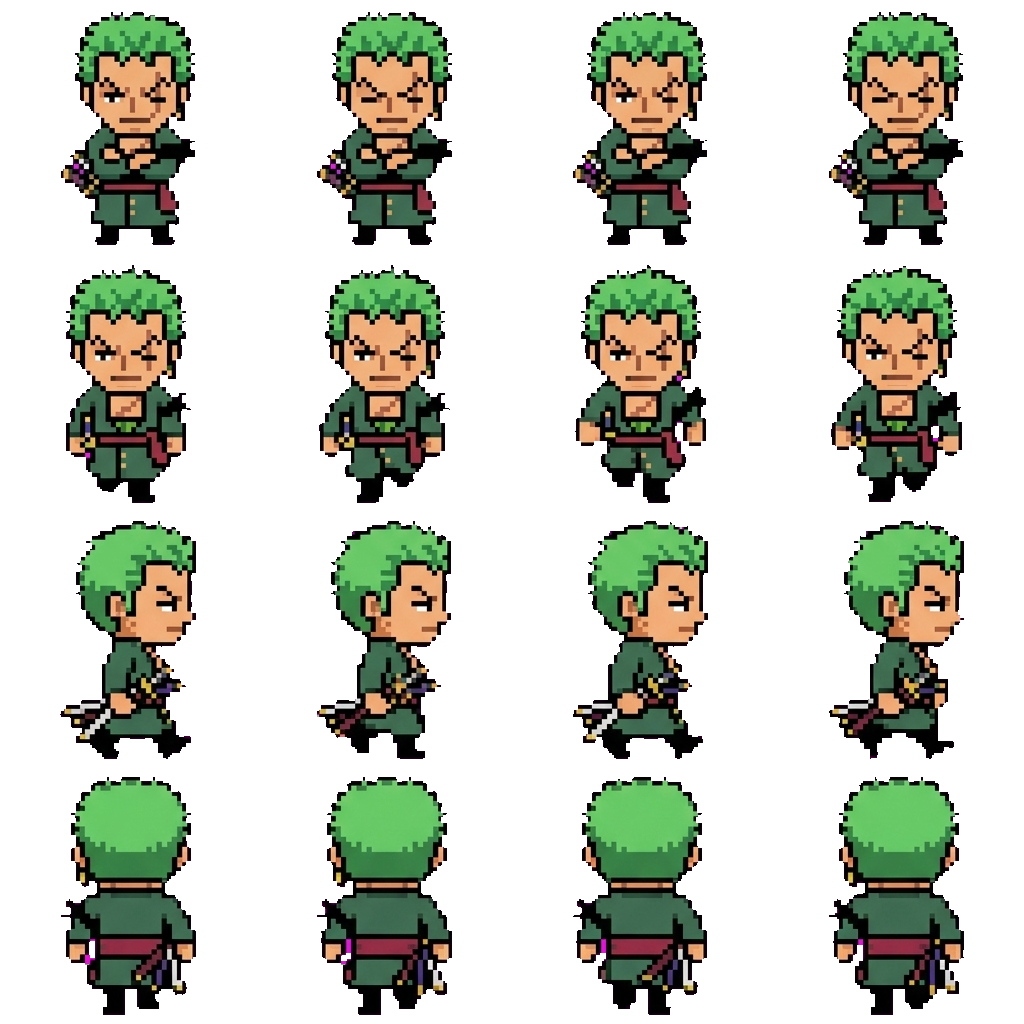 Rororoa zoro movement sprite