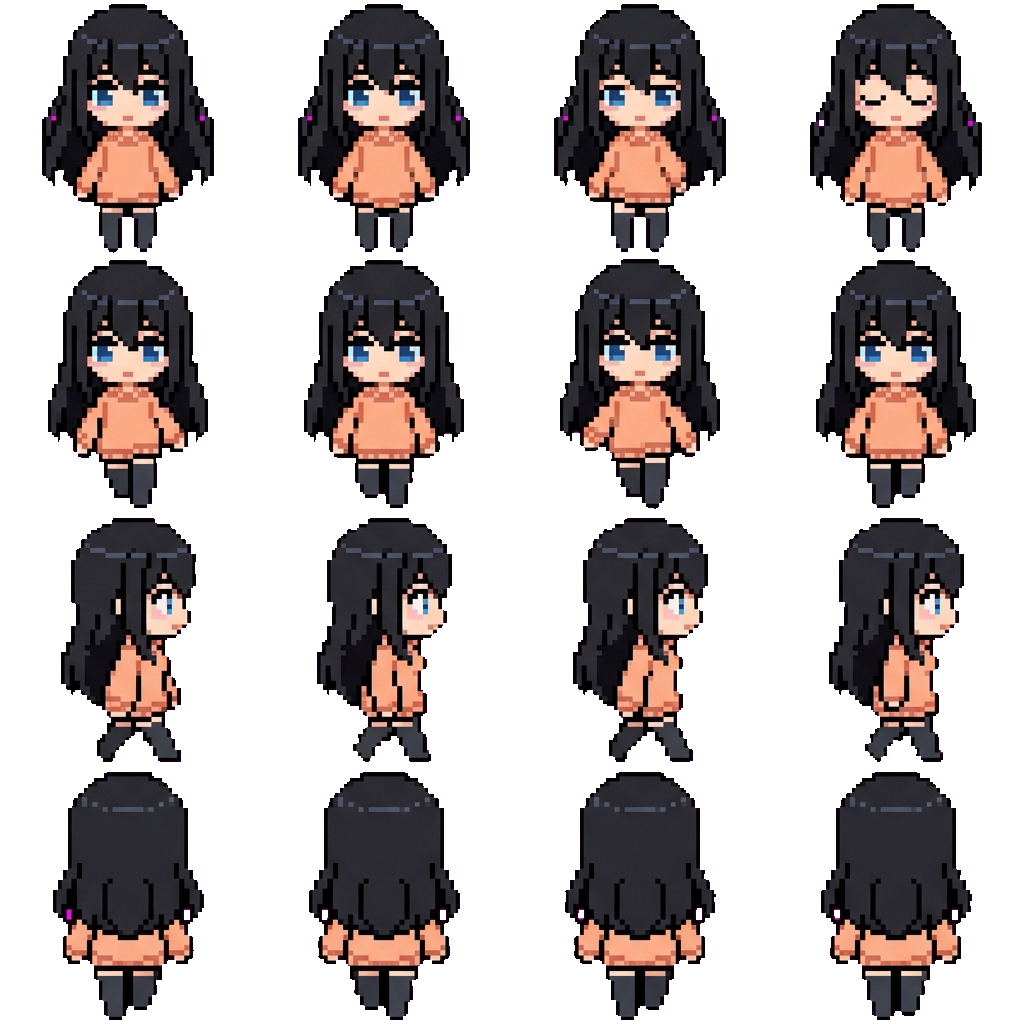 Mika Miyamura movement sprite