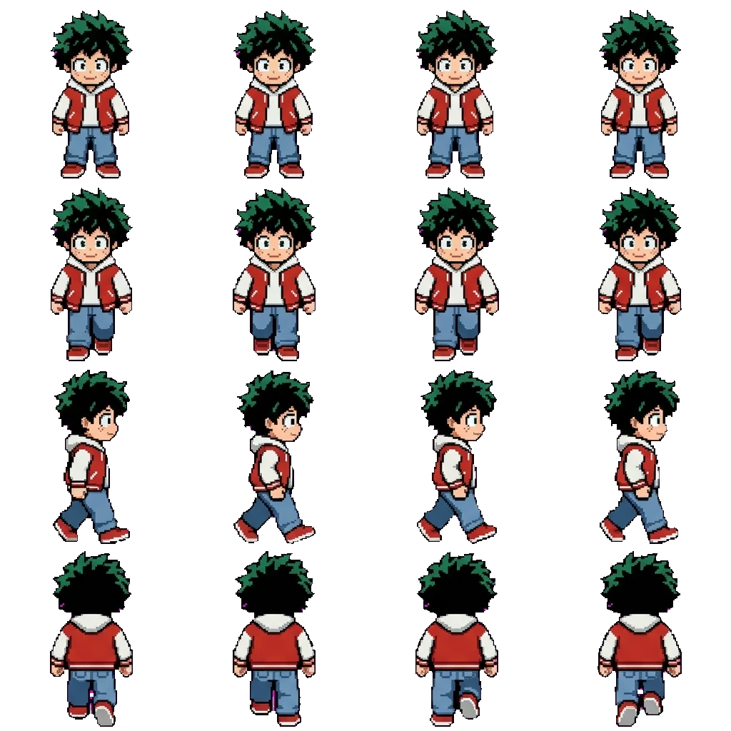 Izuku Midoriya movement sprite