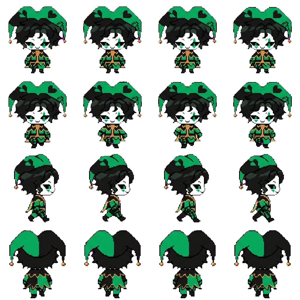 Harlequin movement sprite