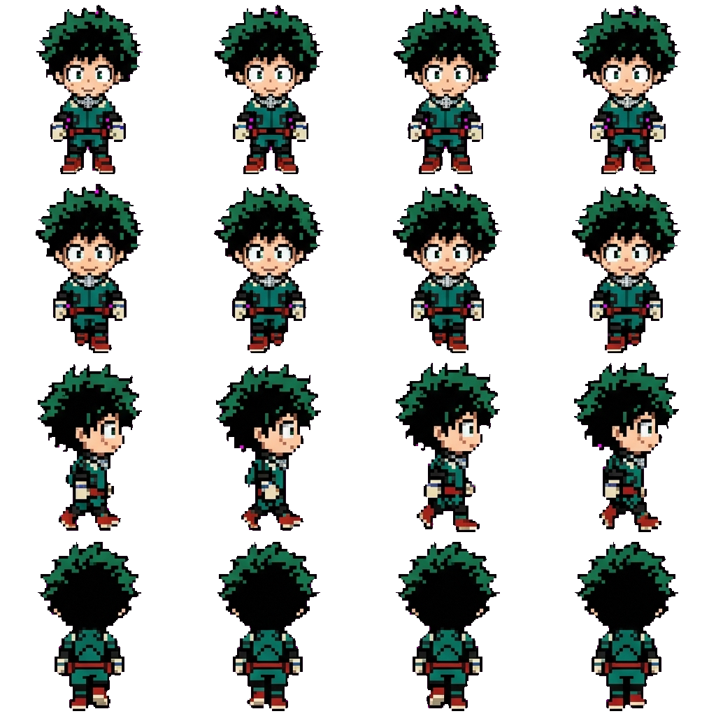 İzuku Midoriya movement sprite