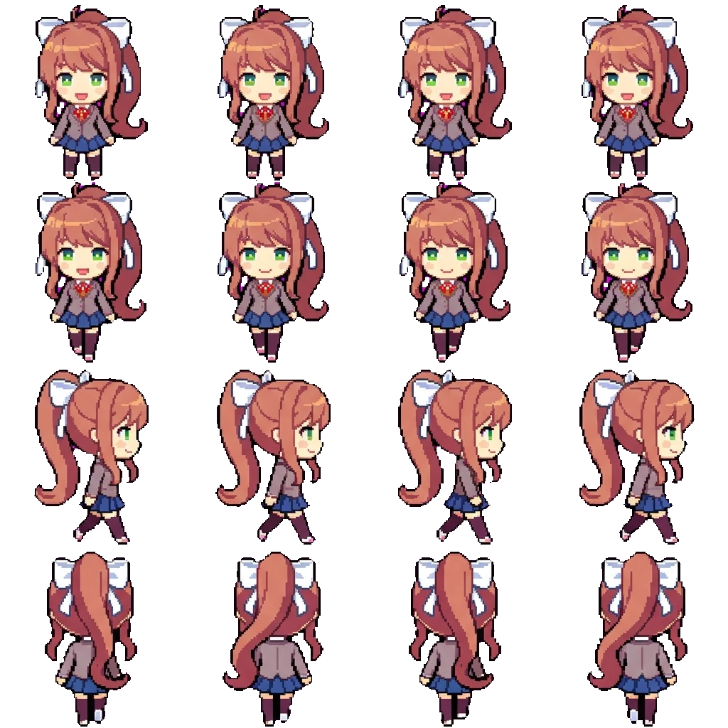 Monika movement sprite