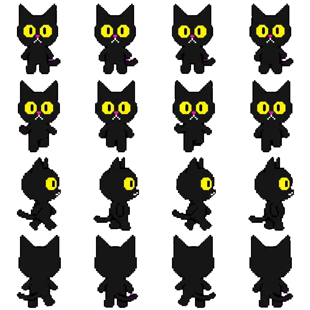 Black Cat movement sprite