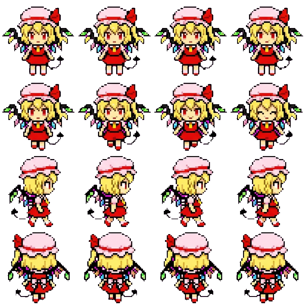 Flandre scarlet movement sprite