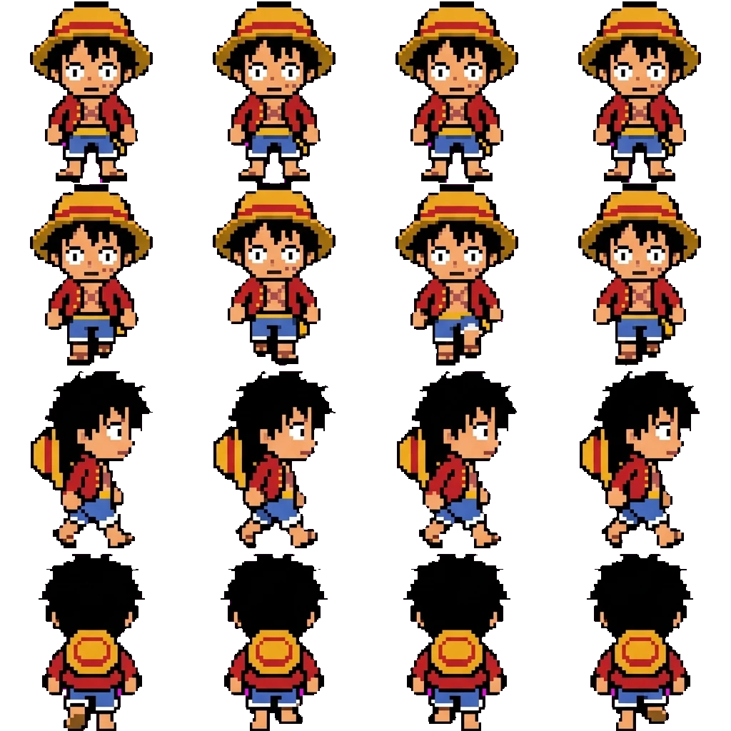 Luffy movement sprite
