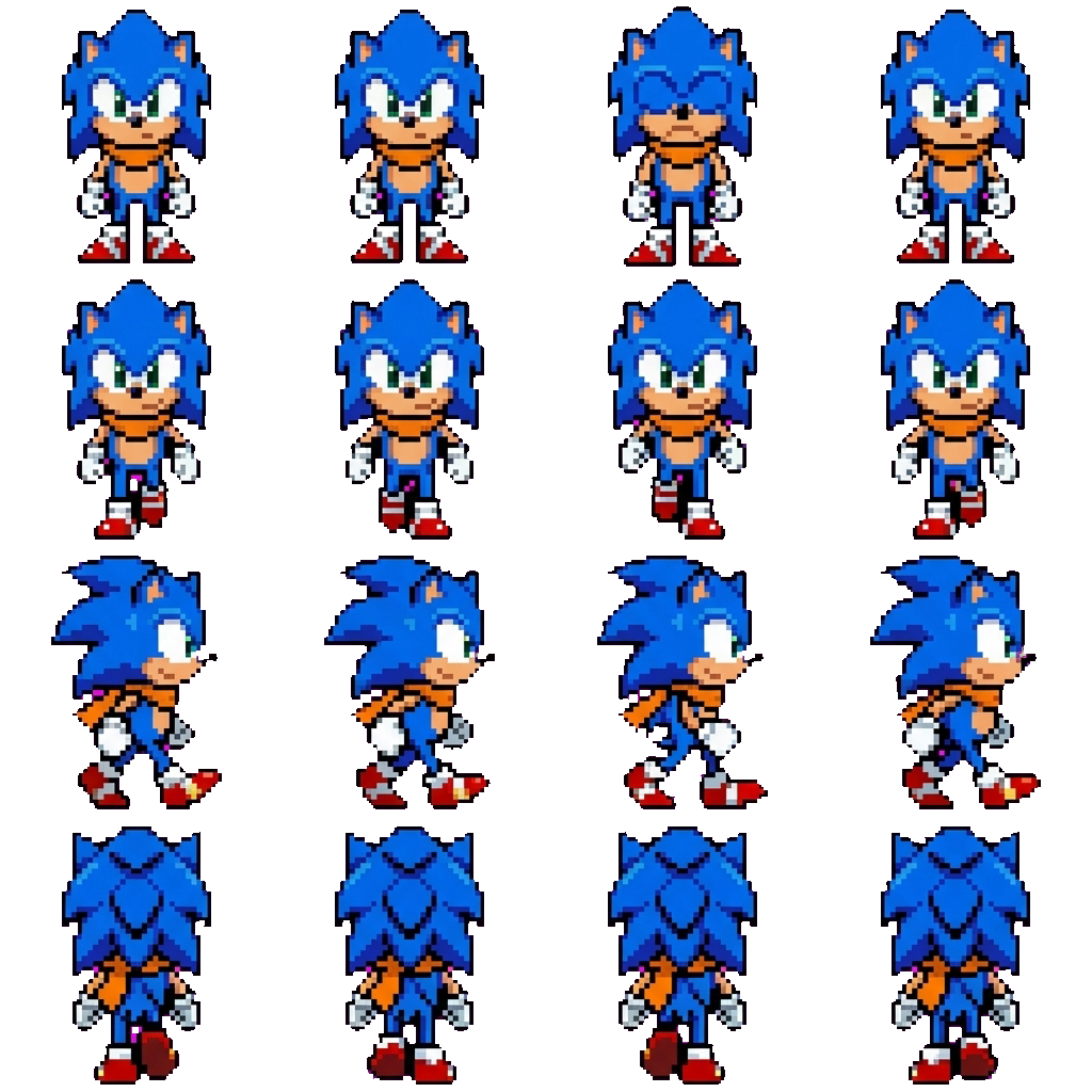 Sonic The Hedgehog movement sprite