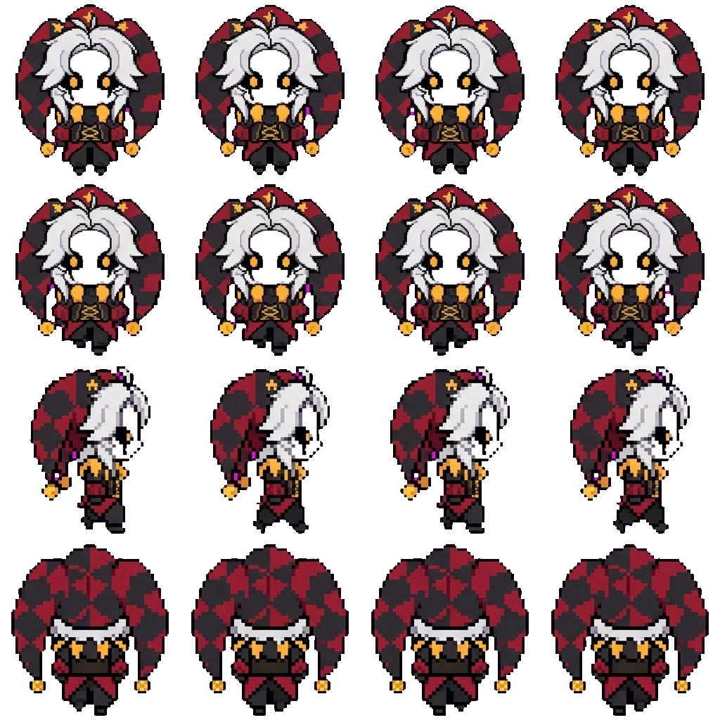 Pierrot movement sprite