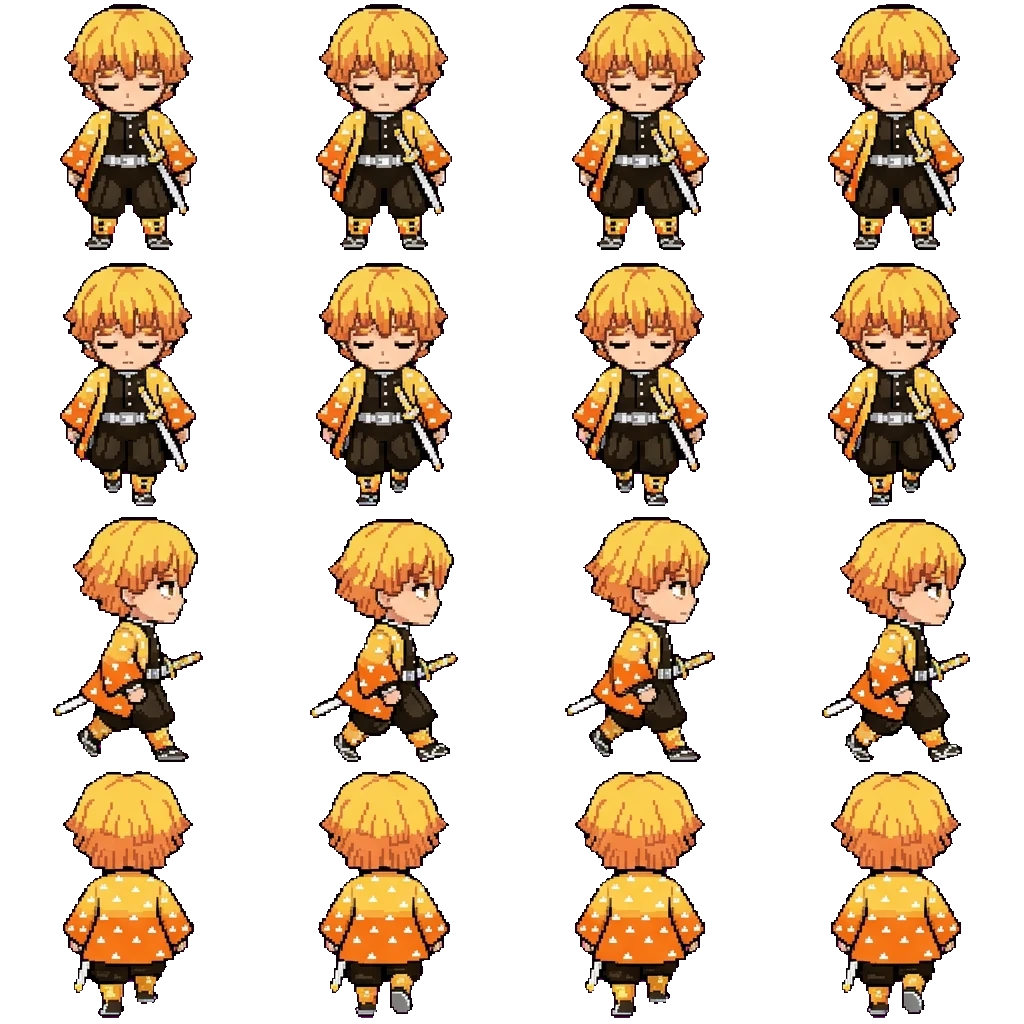 Zenitsu movement sprite