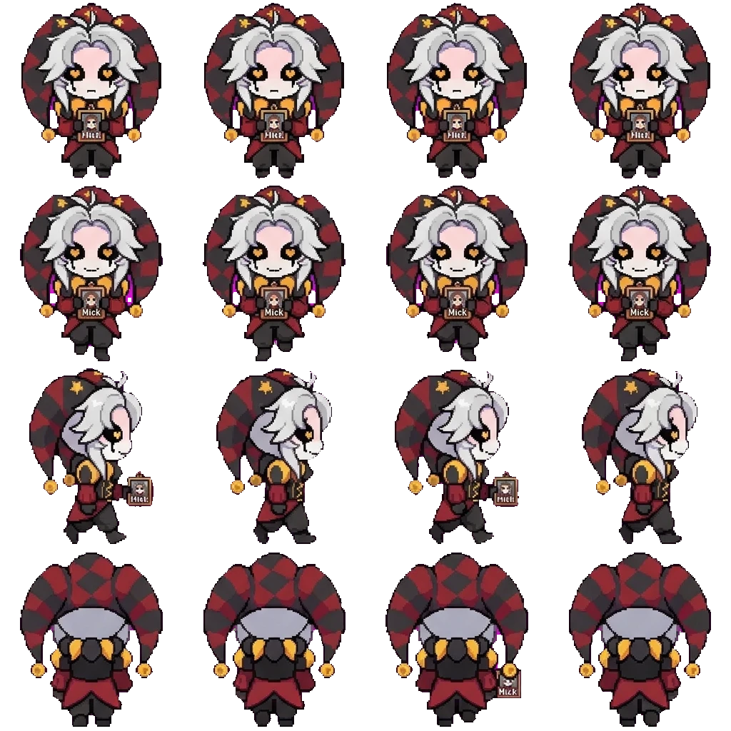 Pierrot movement sprite