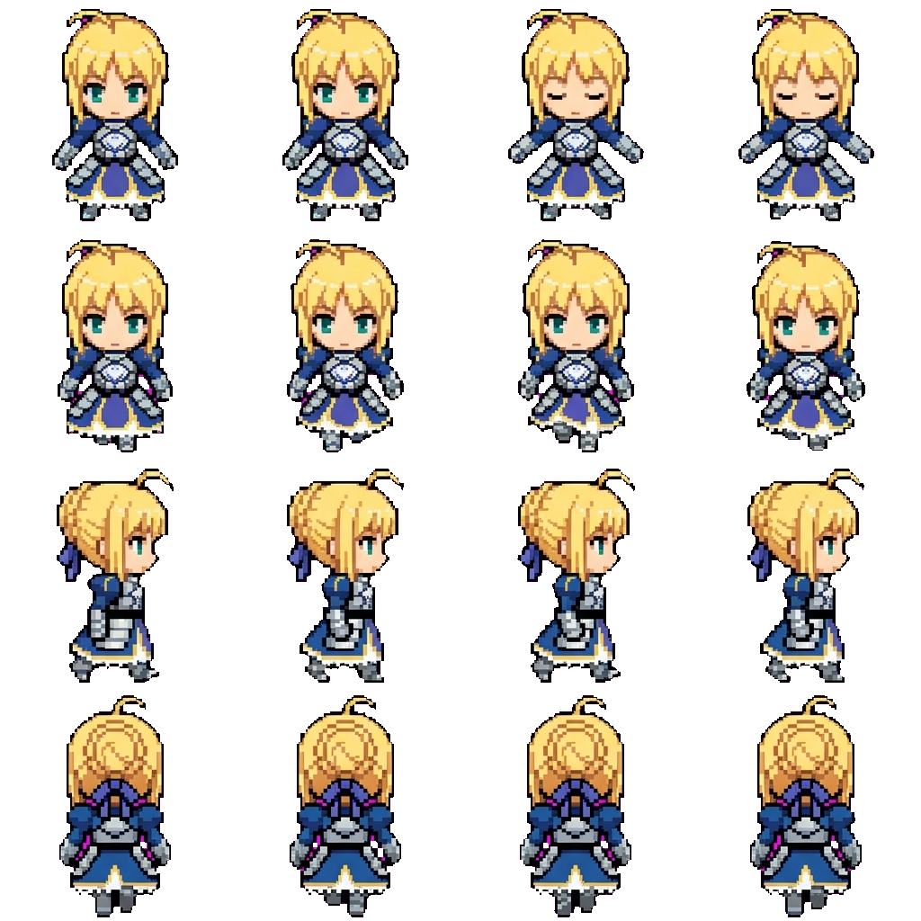 Saber (Artoria Pendragon) movement sprite