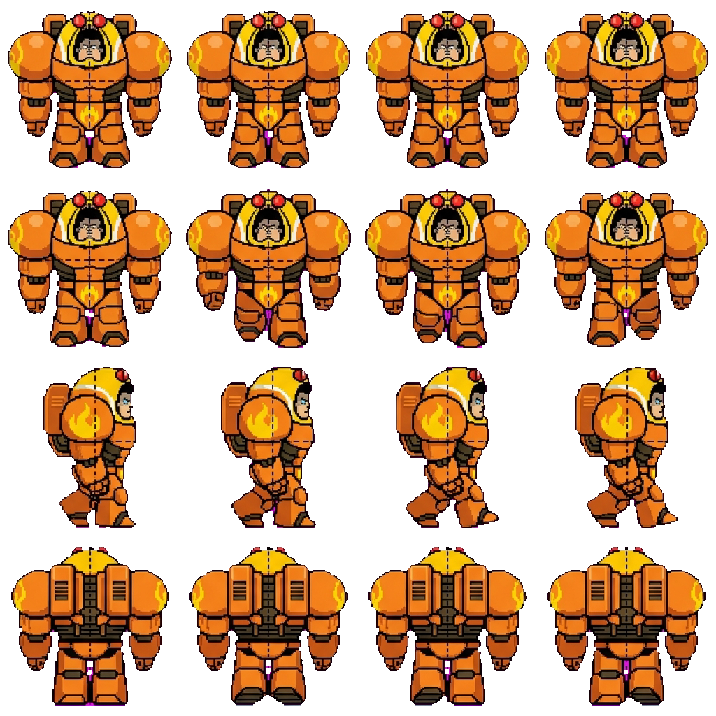Bryce (From "Space King") movement sprite