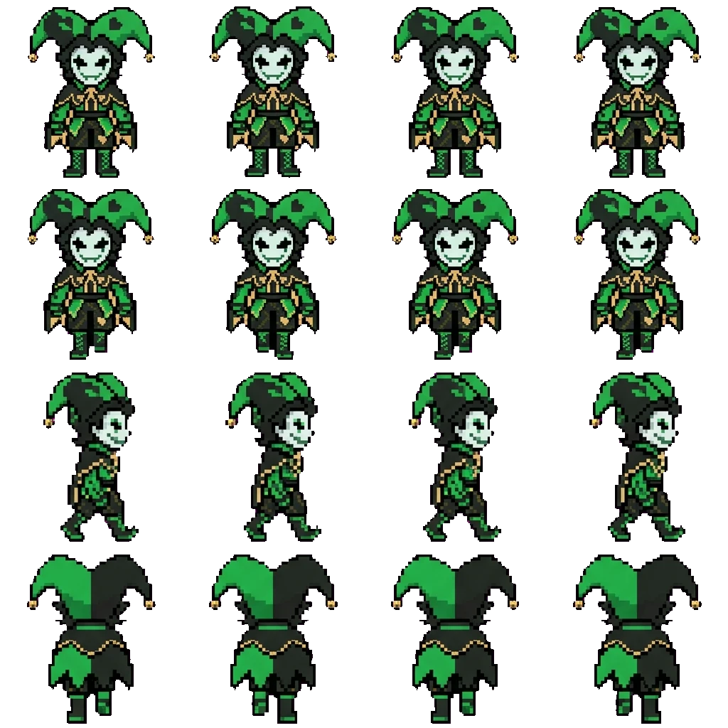 Harlequin movement sprite