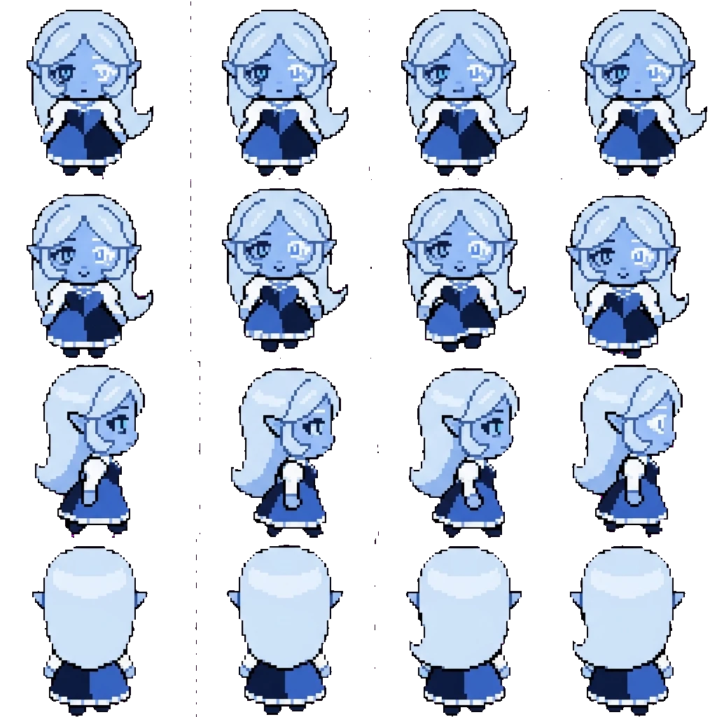 Lady In Azure movement sprite