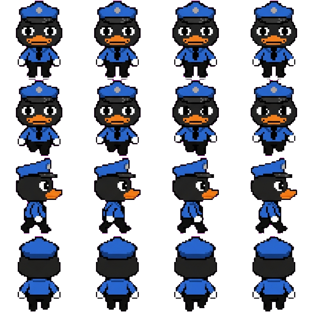 Officer duckman movement sprite