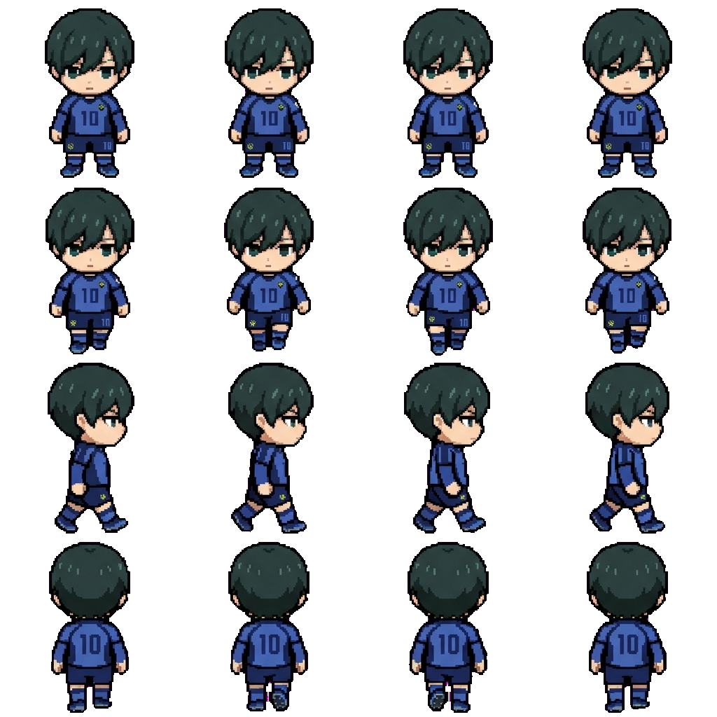 Rin Itoshi movement sprite