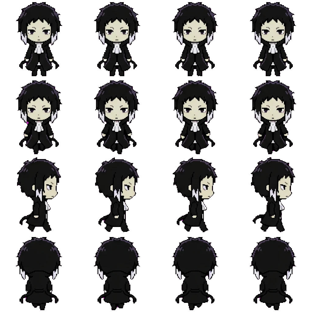 Akutagawa Ryūnosuke movement sprite
