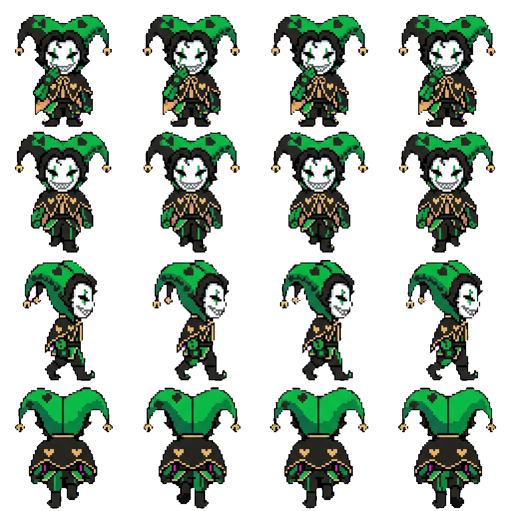 Harlequin movement sprite