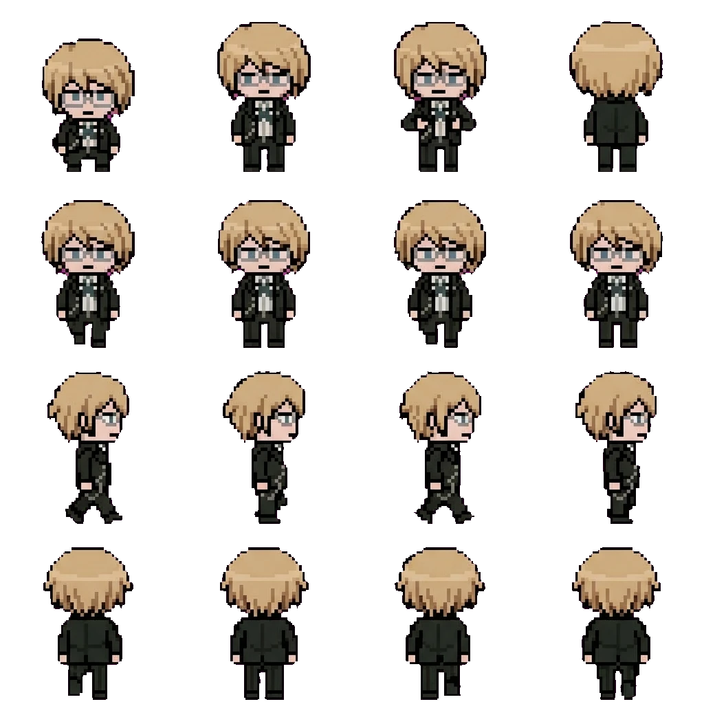 Byakuya Togami movement sprite