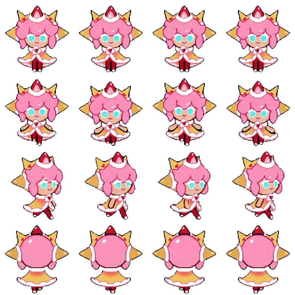 Strawberry Crepe Cookie movement sprite
