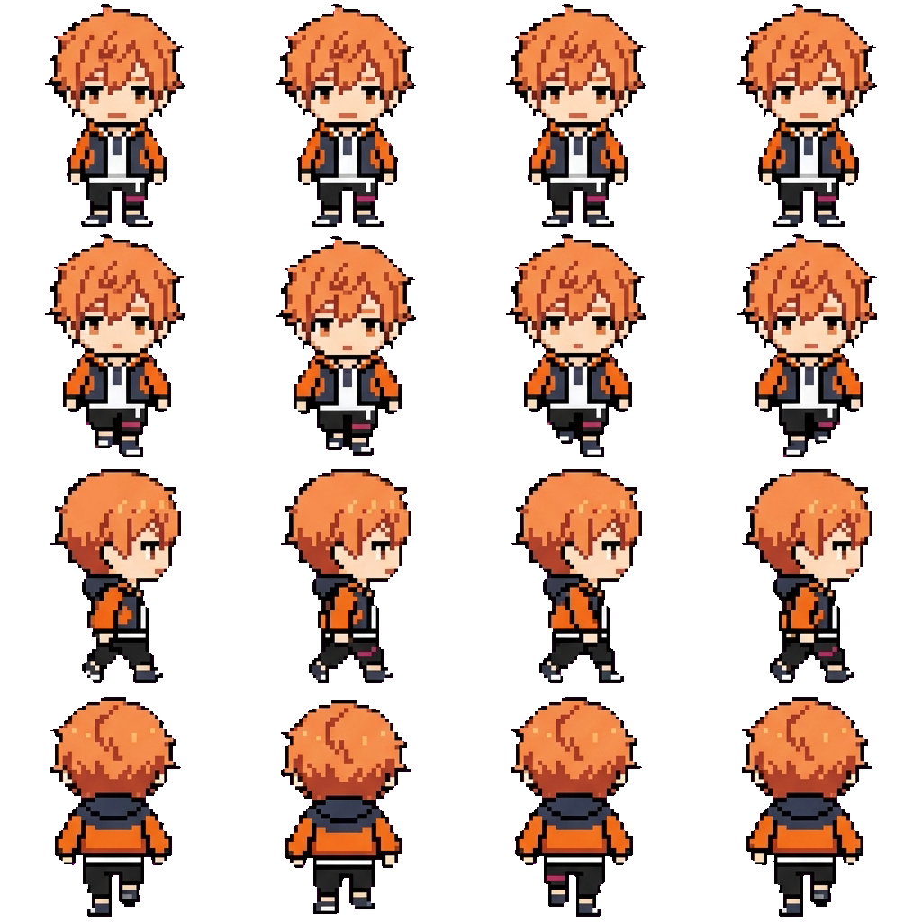 Akito Shinonome movement sprite