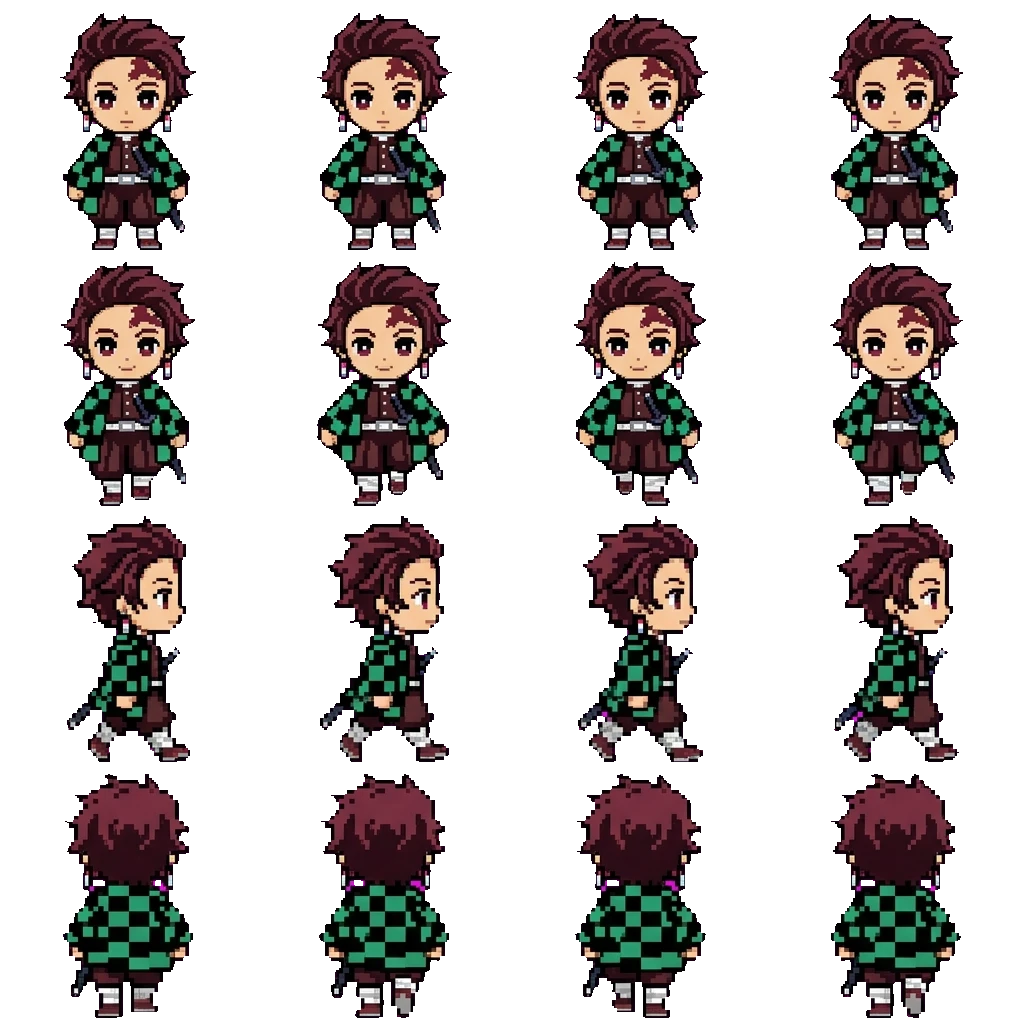 Tanjiro movement sprite