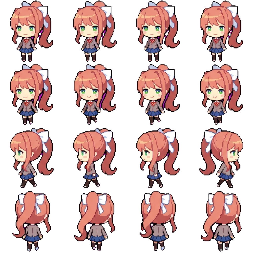 Monika movement sprite